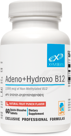 Adeno+Hydroxo B12 Natural Fruit Punch Flavor 60 Tablets